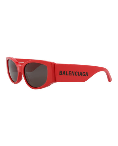 Balenciaga Cat Eye-Frame Recycled Acetate Sunglasses Red Red Grey (BB0258S-30013963-006)