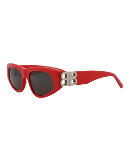 Balenciaga Cat Eye-Frame Recycled Acetate Sunglasses Red/Silver/Grey (BB0095S-30008868-016)