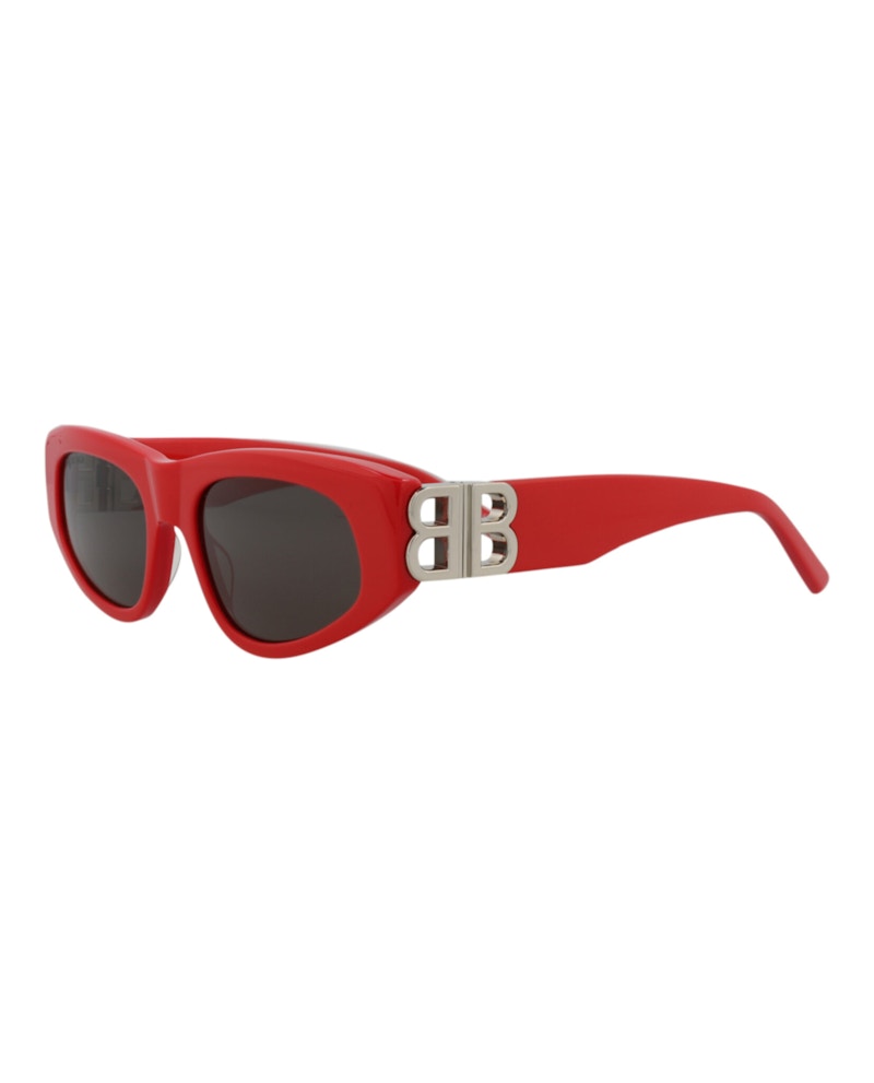 Balenciaga Cat Eye-Frame Recycled Acetate Sunglasses Red/Silver/Grey (BB0095S-30008868-016)