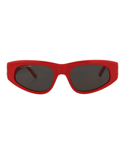 Balenciaga Cat Eye-Frame Recycled Acetate Sunglasses Red/Silver/Grey (BB0095S-30008868-016)