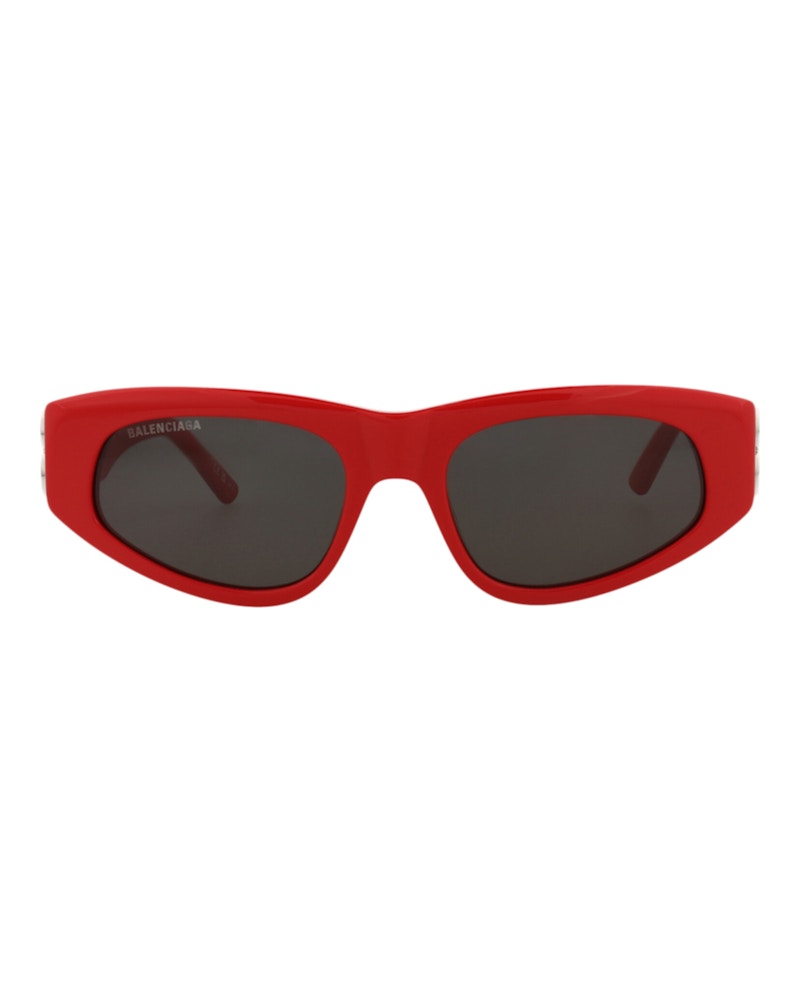 Balenciaga Cat Eye-Frame Recycled Acetate Sunglasses Red/Silver/Grey (BB0095S-30008868-016)