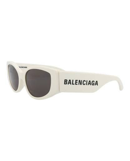 Balenciaga Cat Eye-Frame Recycled Acetate Sunglasses White White Grey (BB0258S-30013963-003)