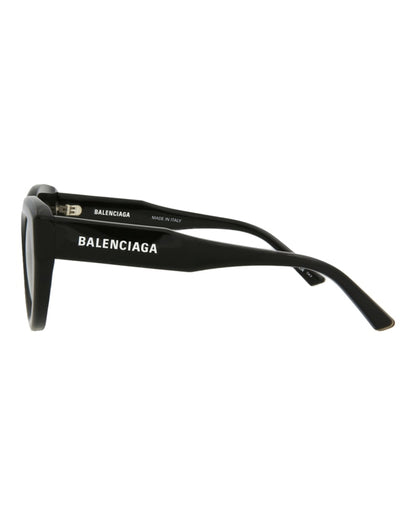 Balenciaga Cat Eye Sunglasses Black/Black/Grey (BB0073S-30008393-001)