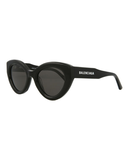 Balenciaga Cat Eye Sunglasses Black/Black/Grey (BB0073S-30008393-001)