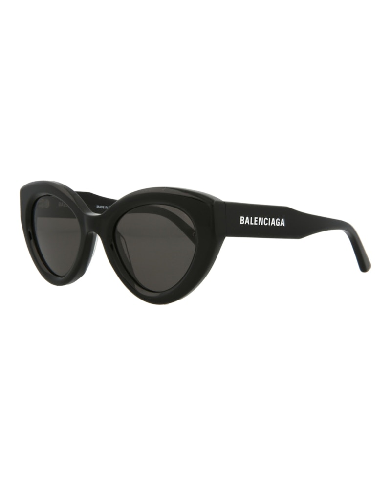 Balenciaga Cat Eye Sunglasses Black/Black/Grey (BB0073S-30008393-001)