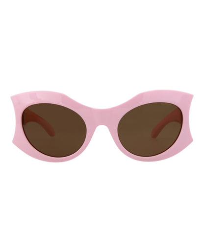 Balenciaga Cat Eye Sunglasses Pink/Pink/Brown (BB0256S-30013971-004)