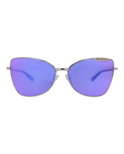 Balenciaga Cat Eye Sunglasses Ruthenium Ruthenium Violet (BB0278S-30013990-003)