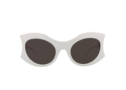 Balenciaga Cat Eye Sunglasses White/Grey (BB0256S-30013971-003)