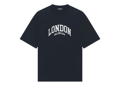 Balenciaga Cities London Medium Fit T-Shirt Black/White