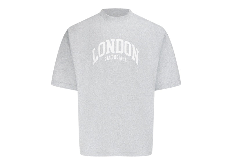 Balenciaga Cities London Medium Fit T-Shirt Gray/White
