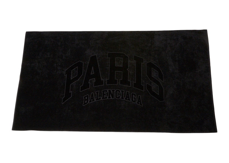 Balenciaga Cities Paris Beach Towel Black/Black