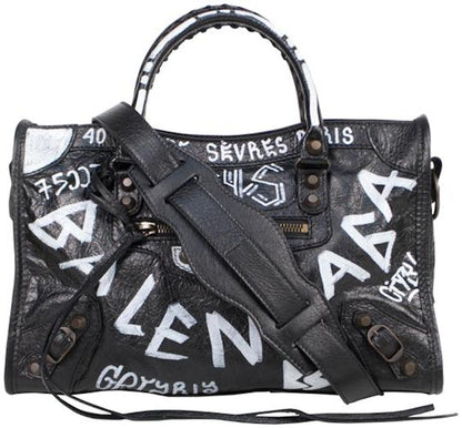 Balenciaga Classic City Arena Graffiti S Black/White
