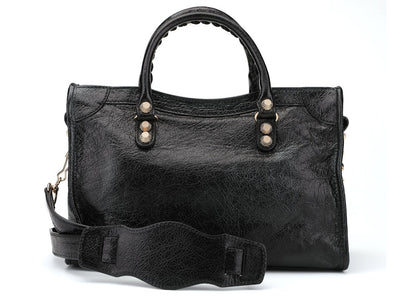 Balenciaga Classic Giant City Shoulder Bag S Black