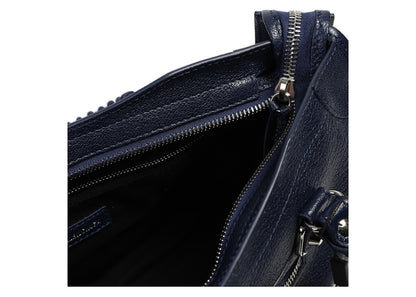 Balenciaga Classic Metallic Edge City Shoulder Bag Small Navy