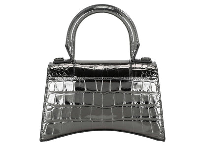 Balenciaga Coco-Print Hourglass Bag Mini Silver