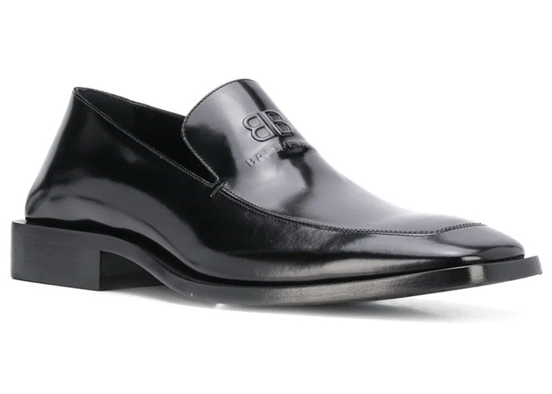 Balenciaga Coin Rim 20mm Loafers Black Leather