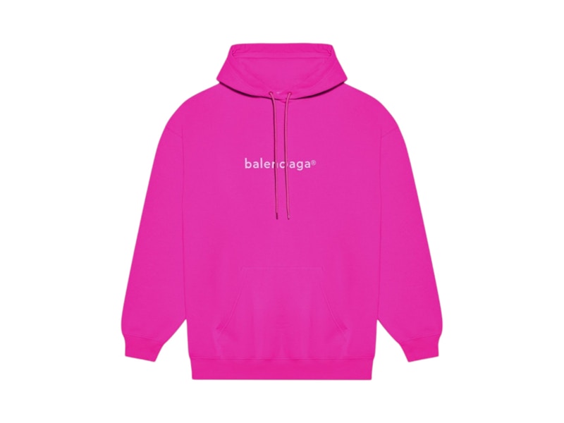 Balenciaga Copyright Logo Hoodie Fuchsia Pink