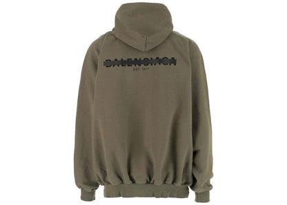 Balenciaga Cotton Hooded Khaki Green
