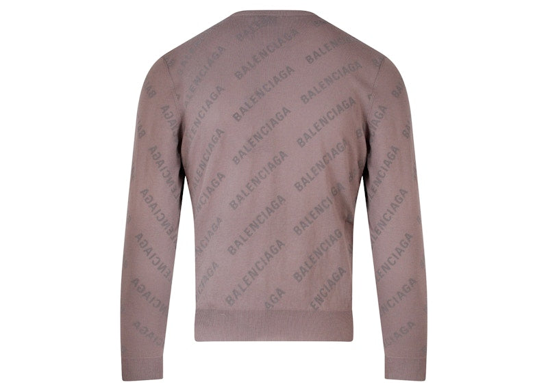 Balenciaga Cotton Jacquard Cardigan Beige
