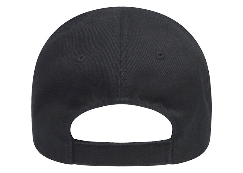 Balenciaga Cotton Twill Baseball Hat Black