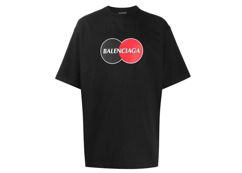 Balenciaga Credit Card Logo Oversized Fit T-shirt Black