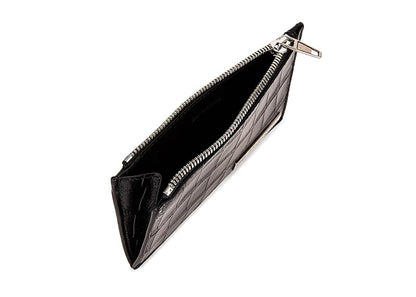 Balenciaga Croc Embossed (5 Card Slot) Coin Card Holder Black