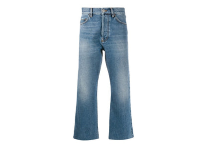 Balenciaga Cropped Straight Leg Jeans Blue