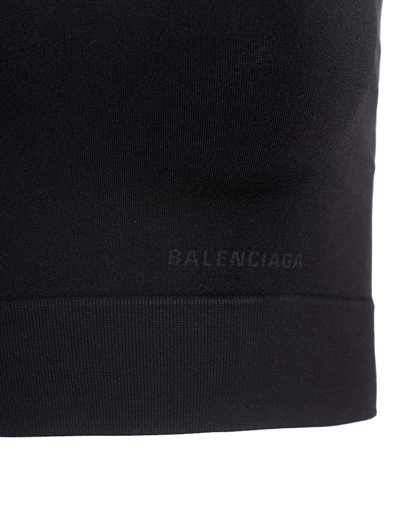 Balenciaga Cropped Turtleneck Top Black
