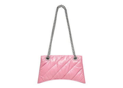 Balenciaga Crush Chain Bag Small Quilted Pink