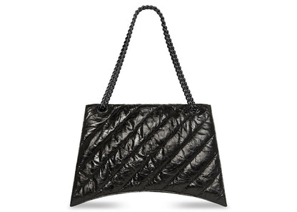 Balenciaga Crush Quilted Large Chain Bag Black