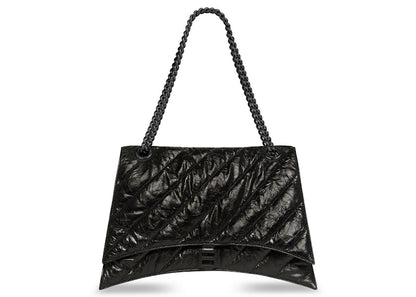 Balenciaga Crush Quilted Large Chain Bag Black