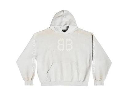 Balenciaga Crypto Medium Fit Hoodie Off White