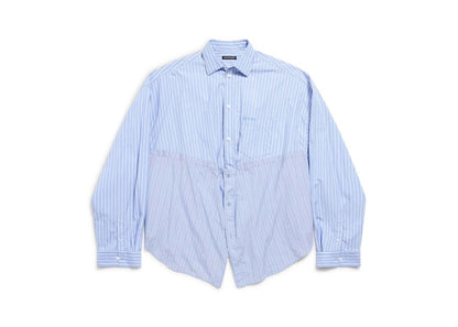 Balenciaga Cut Up Shirt Blue/White
