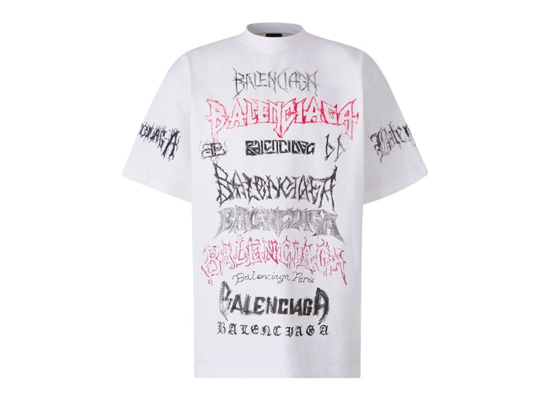 Balenciaga DIY Metal Logo White Tee White