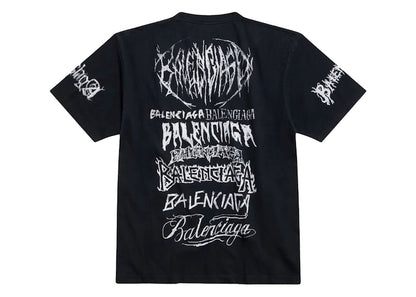 Balenciaga DIY Metal Vintage Jersey Tee Black