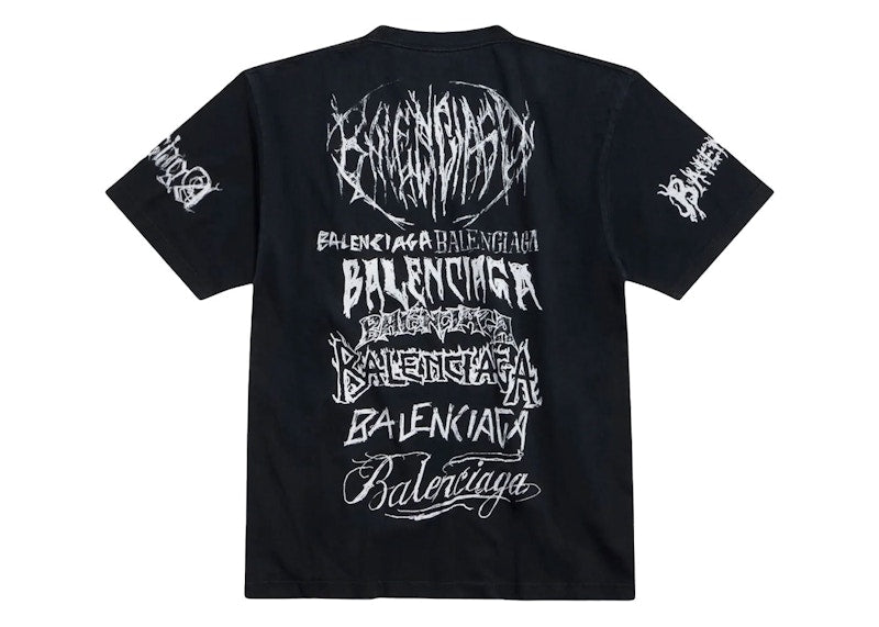 Balenciaga DIY Metal Vintage Jersey Tee Black