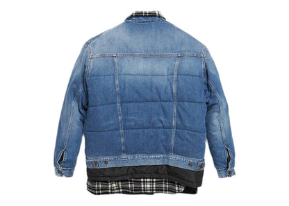 Balenciaga Denim Bomber Jacket Blue/Black/White