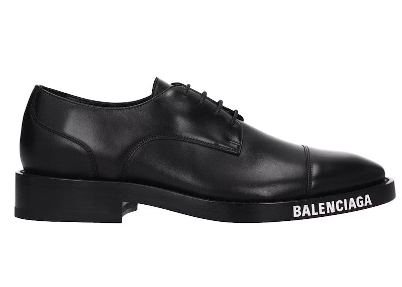 Balenciaga Derby Logo Lace-Up Shoe Black
