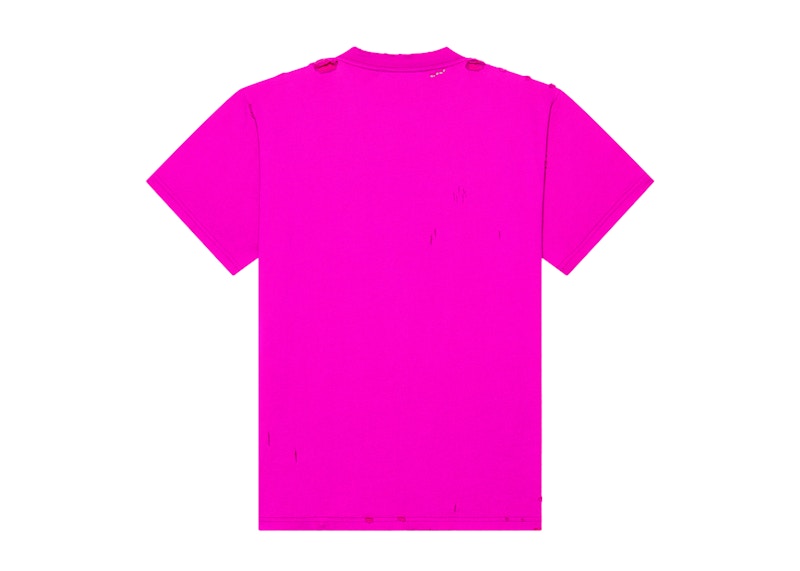 Balenciaga Distressed Small Fit This Is Not Logo T-Shirt Pink Black