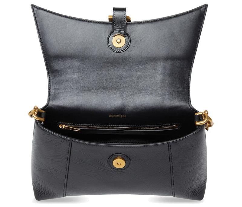 Balenciaga Downtown Shoulder Bag with Chain Small Black