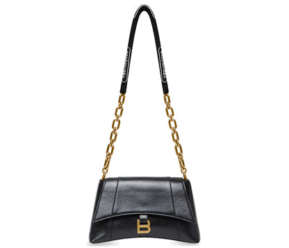 Balenciaga Downtown Shoulder Bag with Chain Small Black