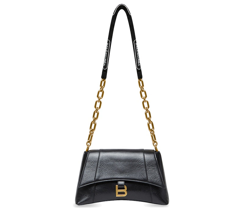 Balenciaga Downtown Shoulder Bag with Chain Small Black