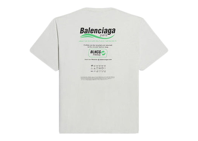 Balenciaga Dry Cleaning Boxy Logo Tee White