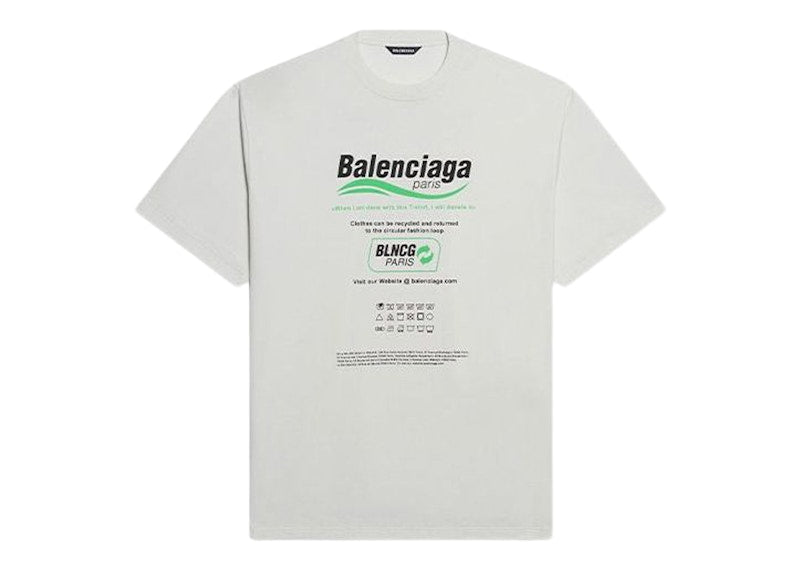 Balenciaga Dry Cleaning Boxy Logo Tee White