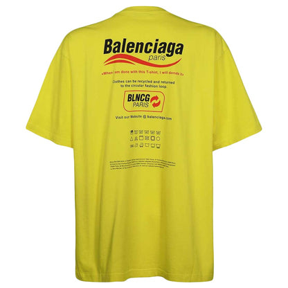 Balenciaga Dry Cleaning Boxy T-Shirt Yellow