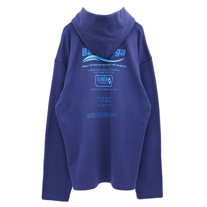 Balenciaga Dry Cleaning Logo Hoodie Blue
