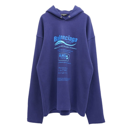 Balenciaga Dry Cleaning Logo Hoodie Blue