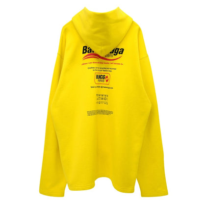 Balenciaga Dry Cleaning Logo No Rib Hoodie Yellow