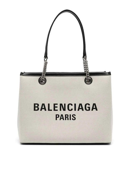 Balenciaga Duty Free Tote Medium Size Bag White/Black