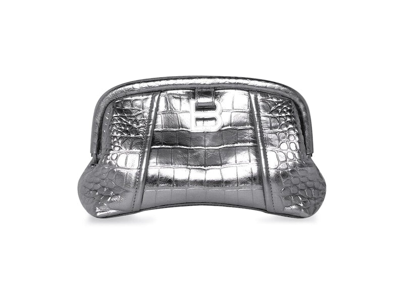 Balenciaga Editor Clutch XS Silver Metallized